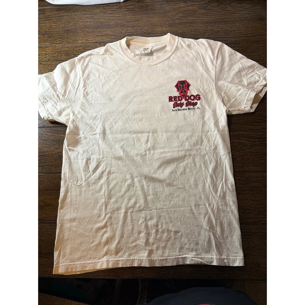 Comfort Colors Red Dog Surf Shop Smyrna Beach FL Graphic T-Shirt Mens Vintage